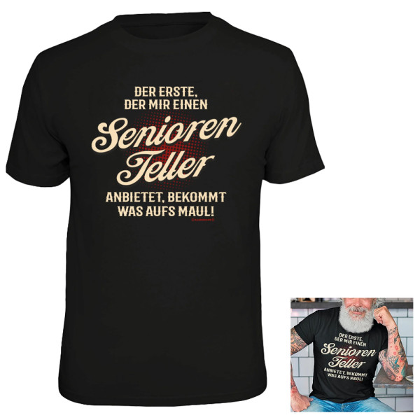 Stedman, Herren T-Shirt Seniorenteller Baumwolle, schwarz